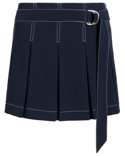 Cinq À Sept Blue Ciela Pleated Skirt