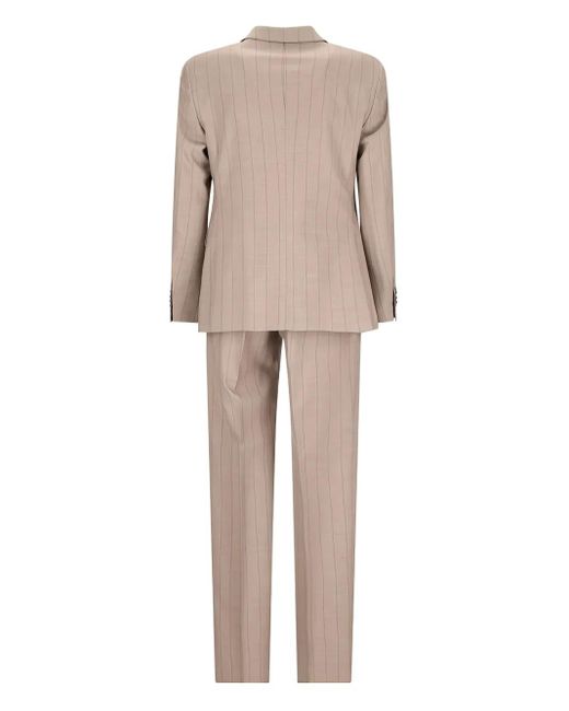 Tagliatore Natural Pinstripe-Pattern Single-Breasted Suit for men