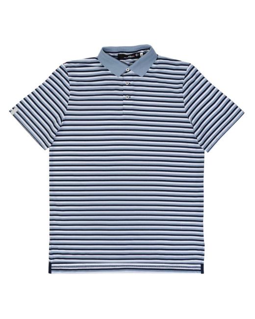 RLX Ralph Lauren Blue Striped Piqué-weave Polo Shirt for men