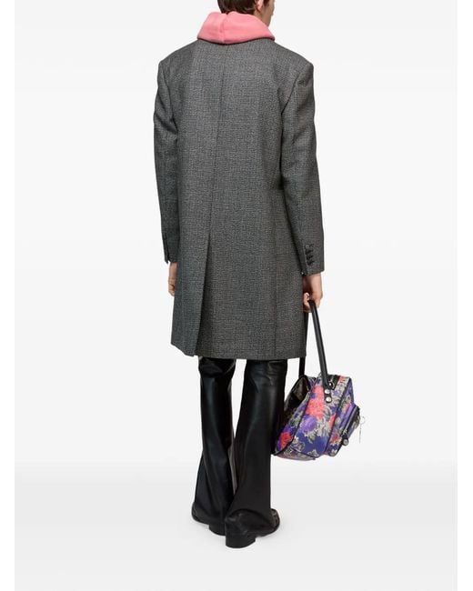 Acne Gray Wool Coat for men