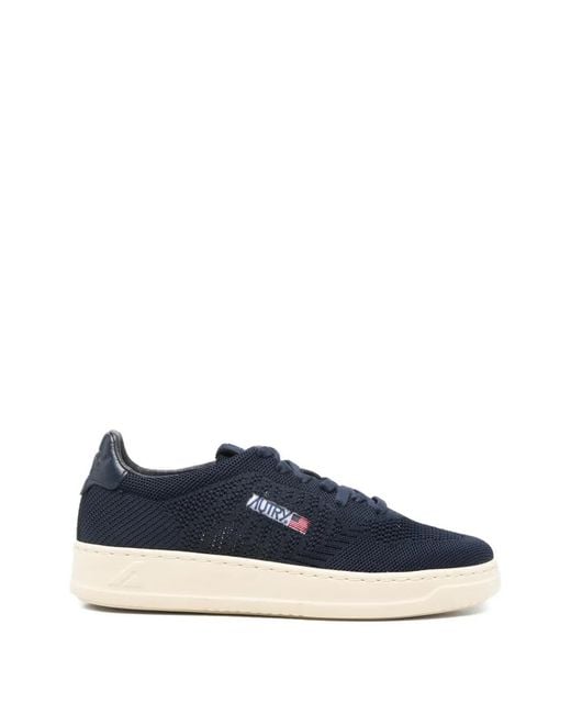 Autry Blue Easeknit Low Knit/Leat for men