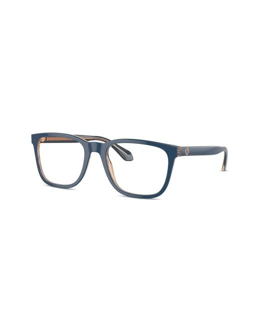 Giorgio Armani Blue Square Frame Glasses for men