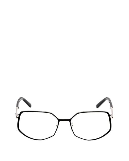 MCM Black Geometric-Frame Glasses