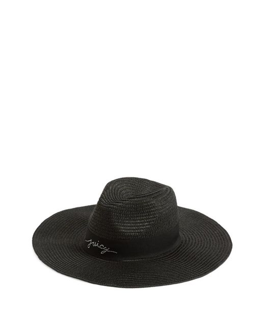 Juicy Couture Black Logo-Embellished Wide-Brim Cowboy Hat
