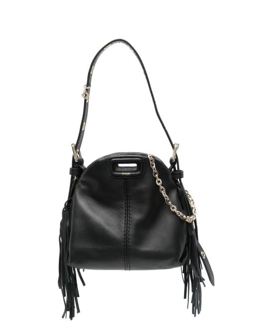 Maje Black Miss M Leather Micro Bag