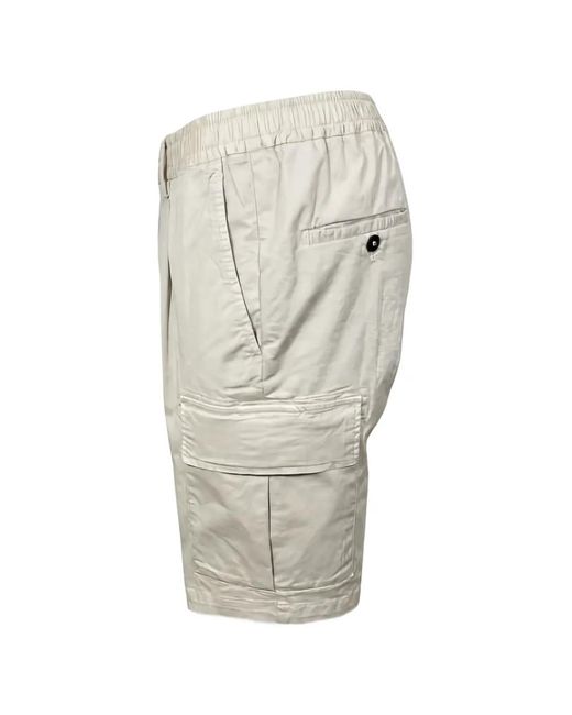 Devore Gray Pleated Cargo Shorts for men