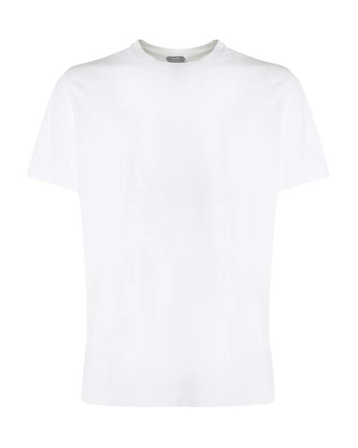 Zanone White Crew-Neck Short-Sleeve T-Shirt for men