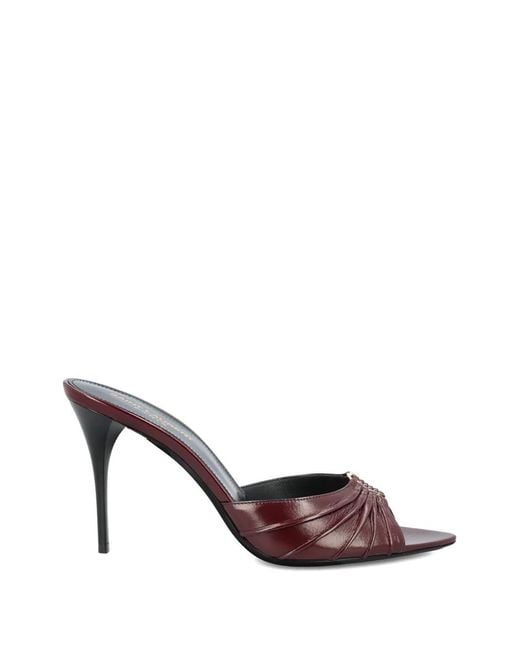 Saint Laurent Red Babylone Mules