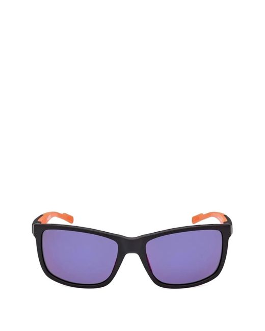 Adidas Purple Matte-Finish Rectangle-Frame Sunglasses