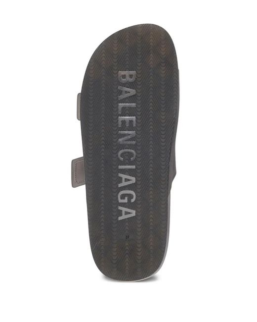 Balenciaga Black Mallorca Round-Toe Sandals