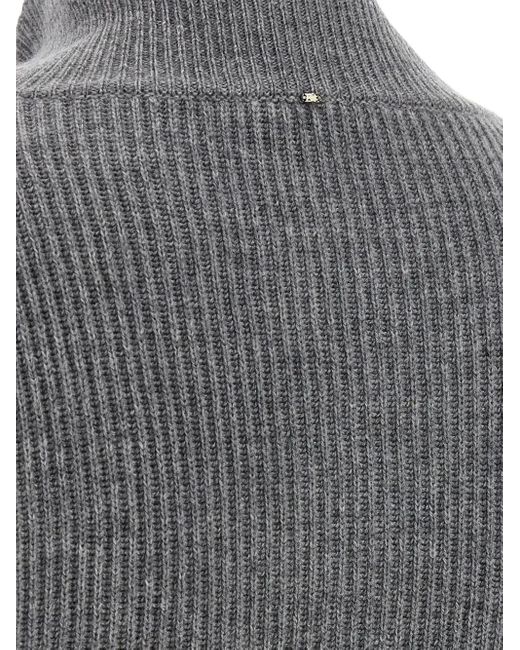 Sportmax ウールカシミア ジップアップ カーディガン Gray