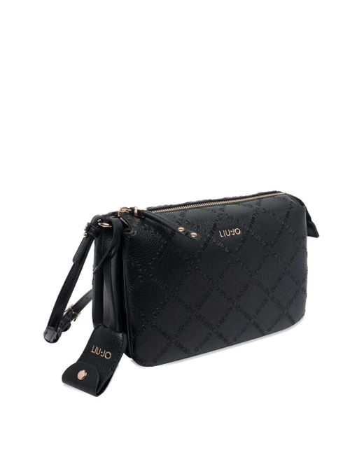 Liu Jo Black Logo-Plaque Cross Body Bag