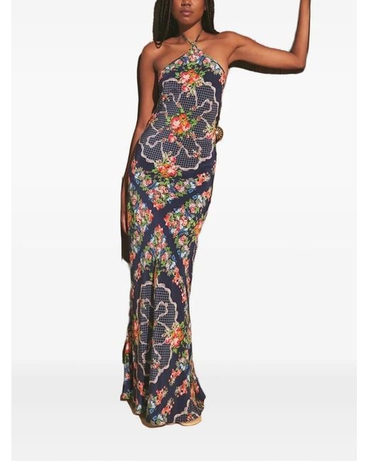 Cara Cara Blue Andes Floral-Print Maxi Dress