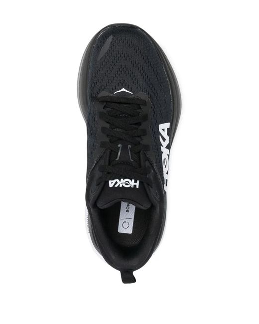 Hoka One One Black Logo-print Chunky-sole Sneakers