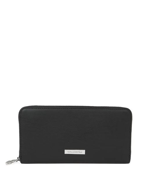 Karl Lagerfeld Black Ikon Continental Wallet