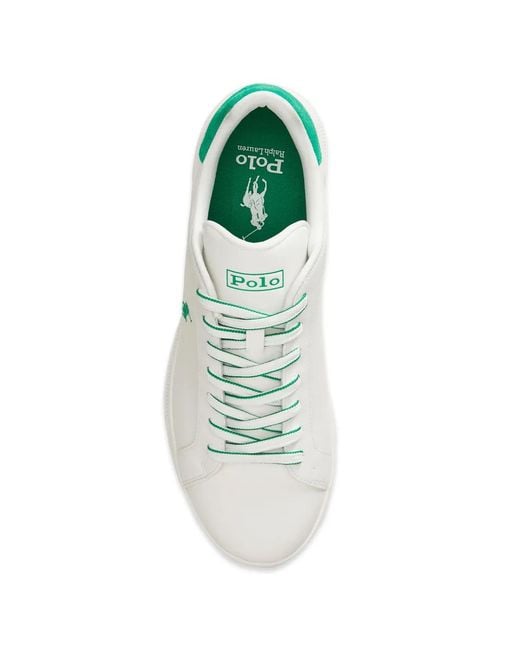 Polo Ralph Lauren White Heritage Court Ii Sneakers for men