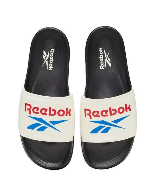 Reebok White Classic Slides for men