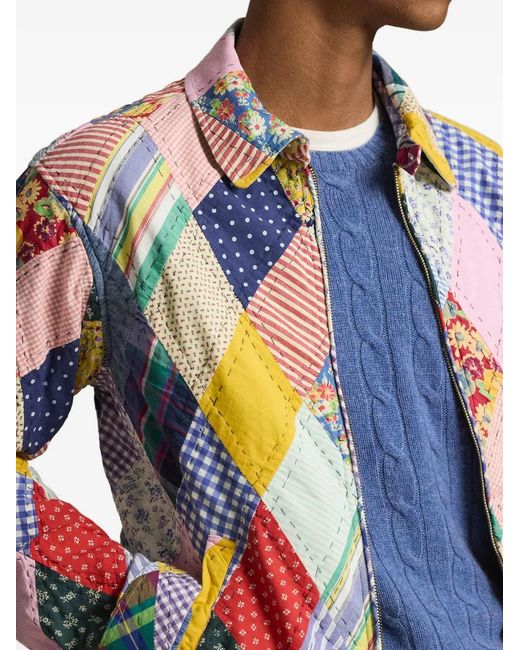 Polo Ralph Lauren White The Bayport Patchwork Overshirt for men