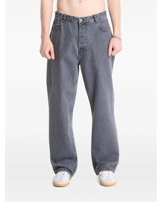 Filling Pieces Blue Loose-Fit Washed Jeans for men