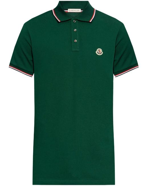 Moncler Green Polo With Logo, for men