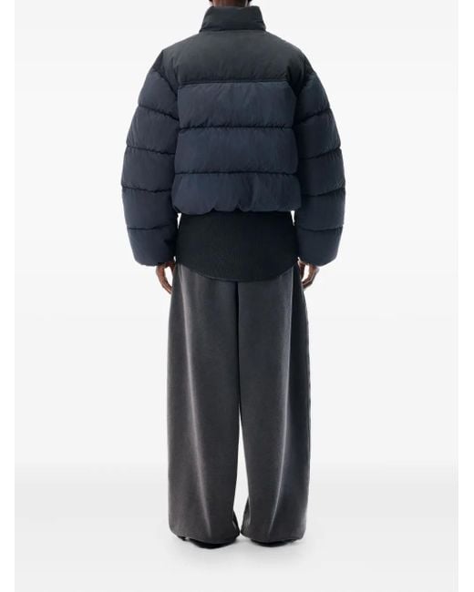 Alexander Wang Blue Cropped Puffer Jacket