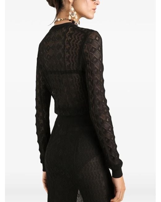 Dolce & Gabbana Black Lace Pullover