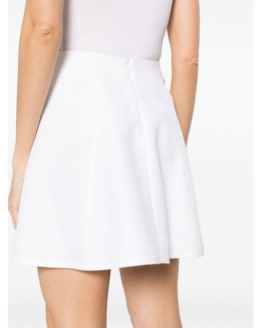 Genny White High-waist A-line Skirt