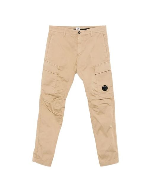 C P Company Natural Lens-Detail Cargo Pants for men