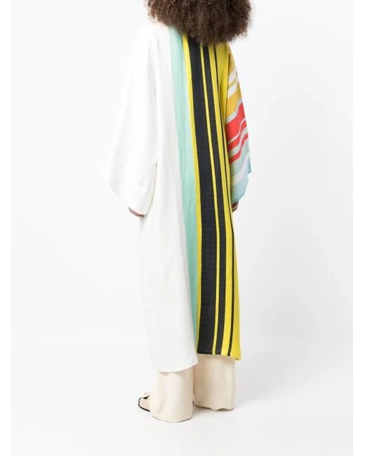 Caftan Cairo À Rayures Bambah en coloris White