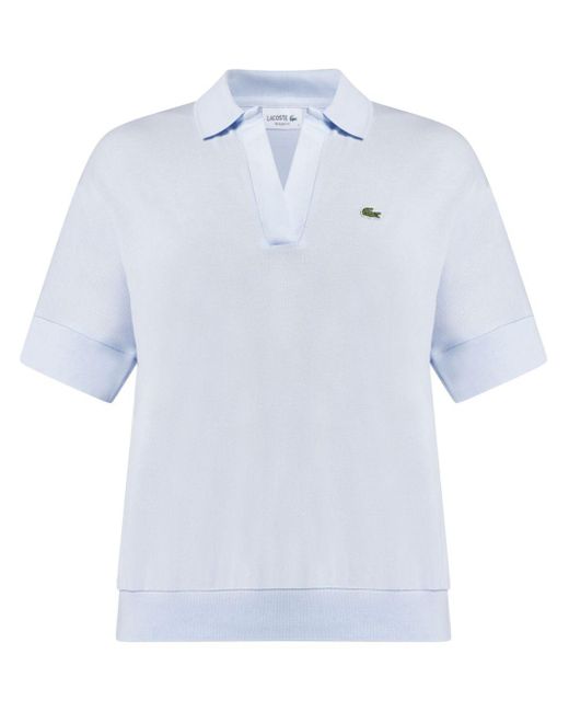 Lacoste Blue Logo-patch Polo Shirt