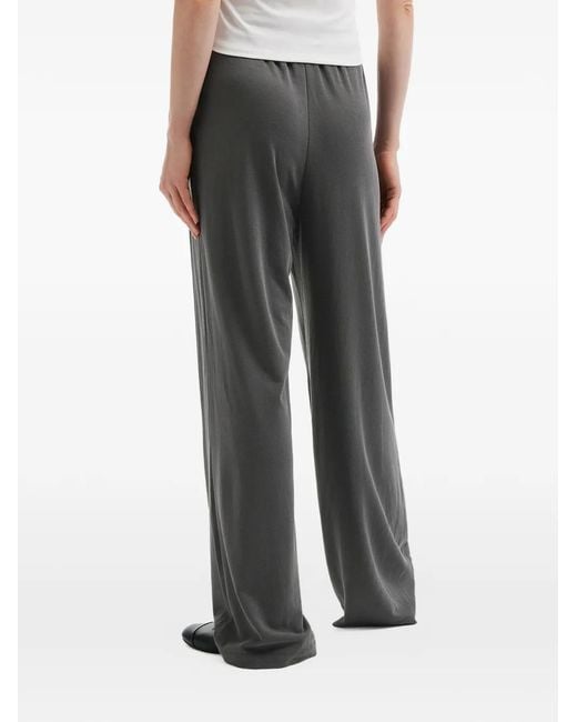 B+ AB Gray Drawstring-Fastening Pleated Palazzo Pants