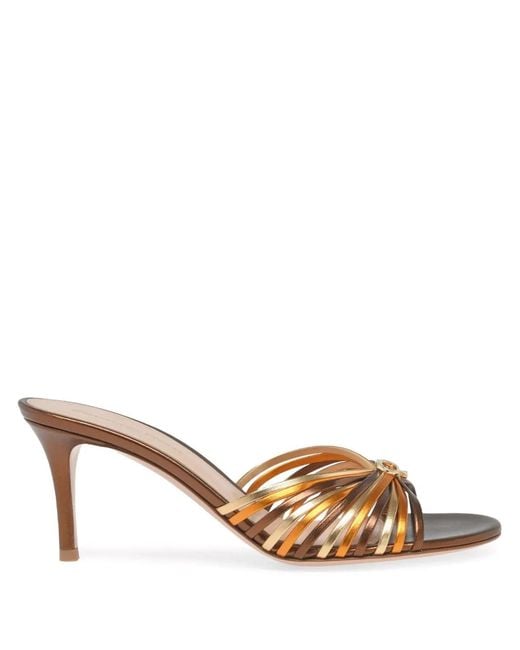 Gianvito Rossi Metallic Vyna Mules