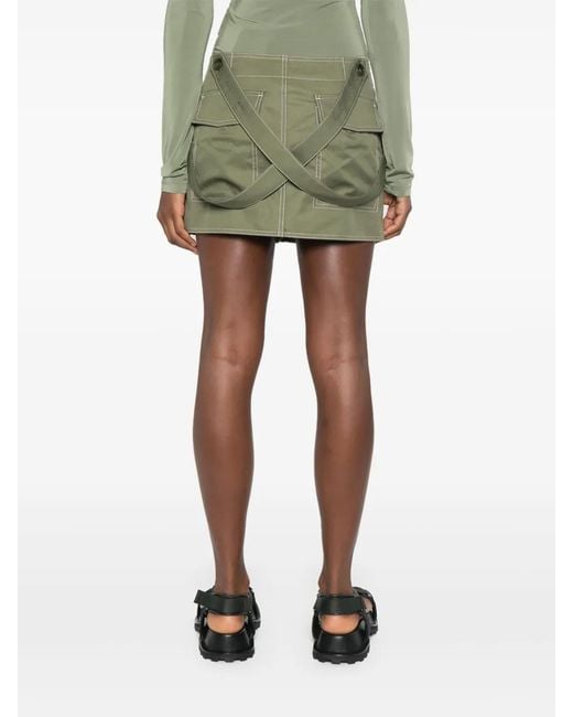 Off-White c/o Virgil Abloh Green Cargo Mini Skirt With Straps