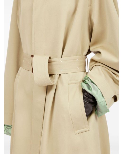 Maison Margiela Natural Spread-collar Wool Trench Coat for men