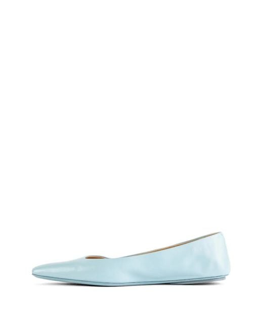Marsèll Blue Cazzuola Pointed-Toe Ballet Flats