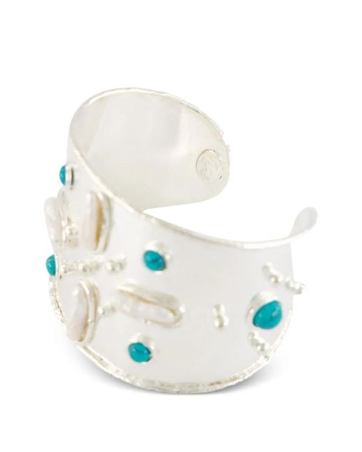 Sylvia Toledano White Mojave Pearl And Cuff Bracelet