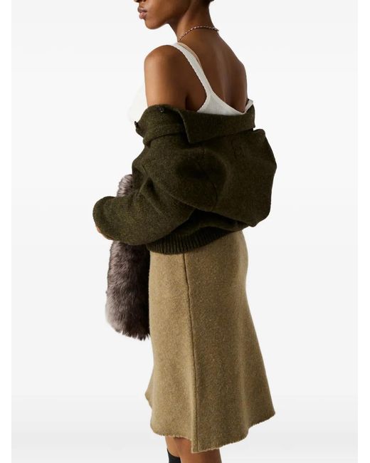 Miu Miu Green Wool Cardigan
