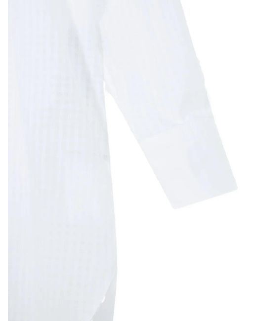 Jil Sander White Chemise En Coton À Manches Longues