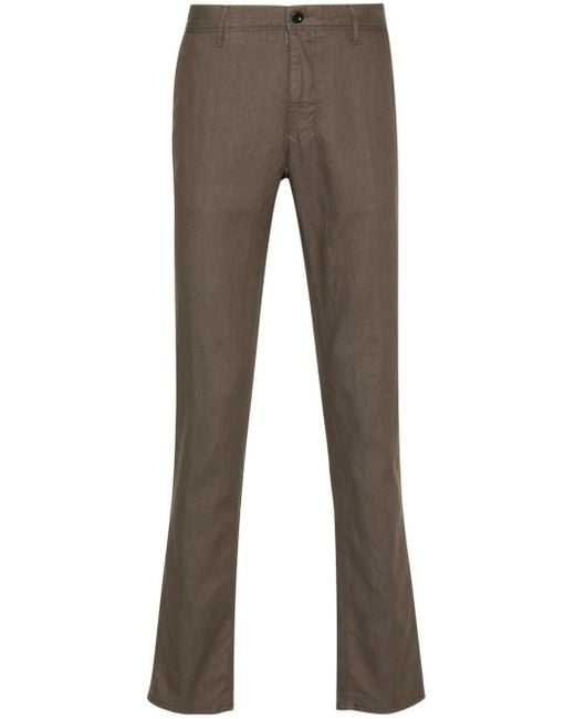 Pantalon à logo brodé Incotex pour homme en coloris Gray