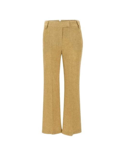 Marella Natural Pantalon Acciaio À Ceinture