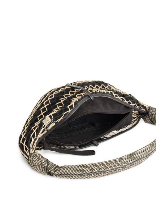 Lemaire Black Fortune Croissant Filt Bag