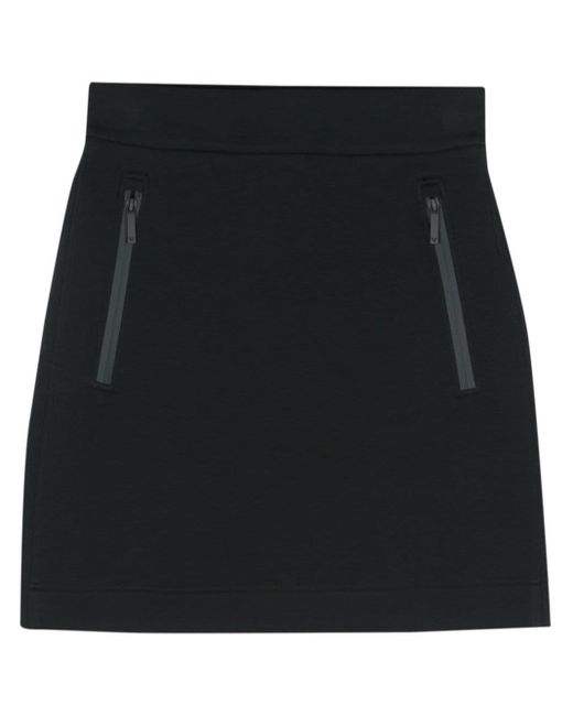 Minifalda con aplique del logo Emporio Armani de color Black