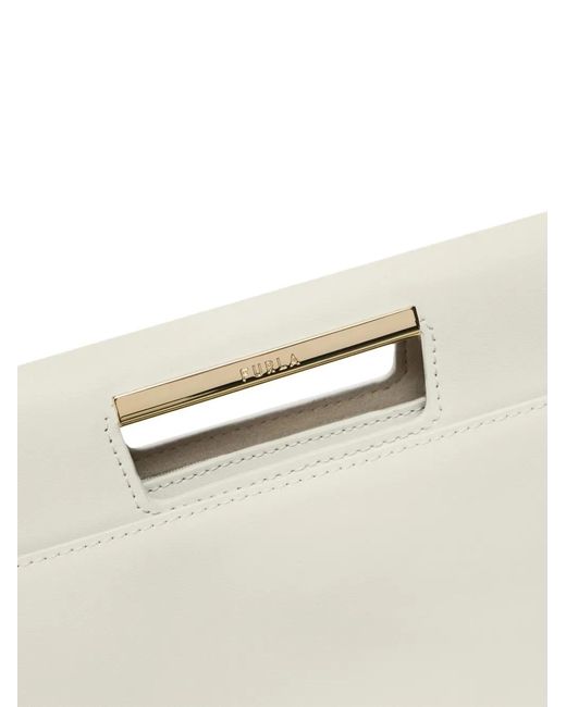 Furla White Jade Pouch Bags