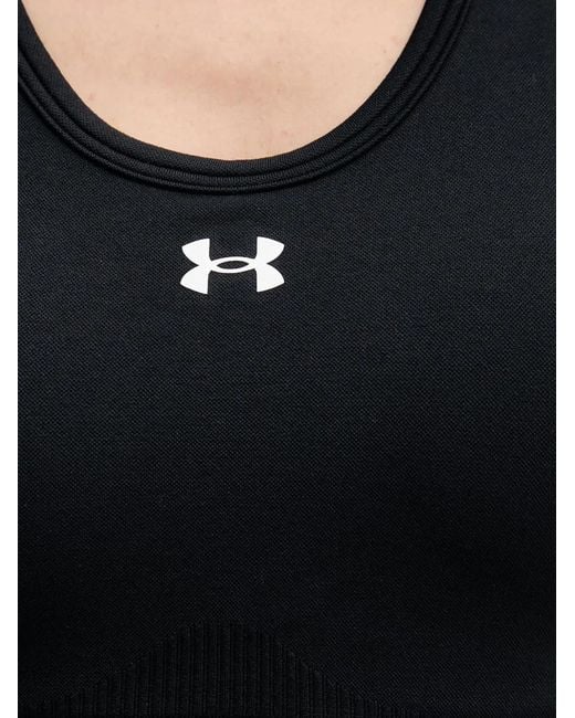 Under Armour Black Vanish Racerback Logo-Print Sports Bra