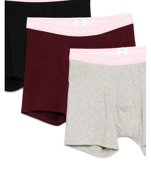 Polo Ralph Lauren White Logo-Waistband Briefs (Set Of Three) for men