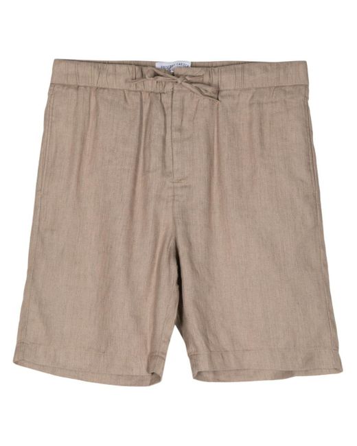 Frescobol Carioca Brown Felipe Cotton-linen Shorts for men