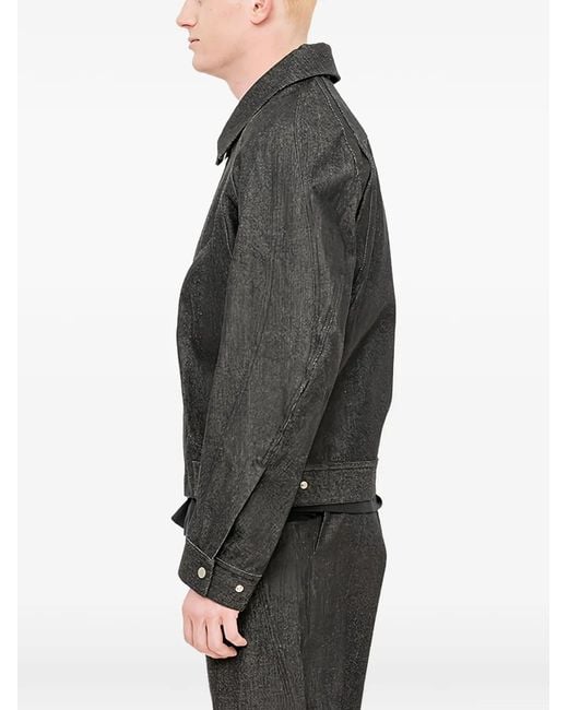 JOE CHIA Gray Mono Track Jacket for men