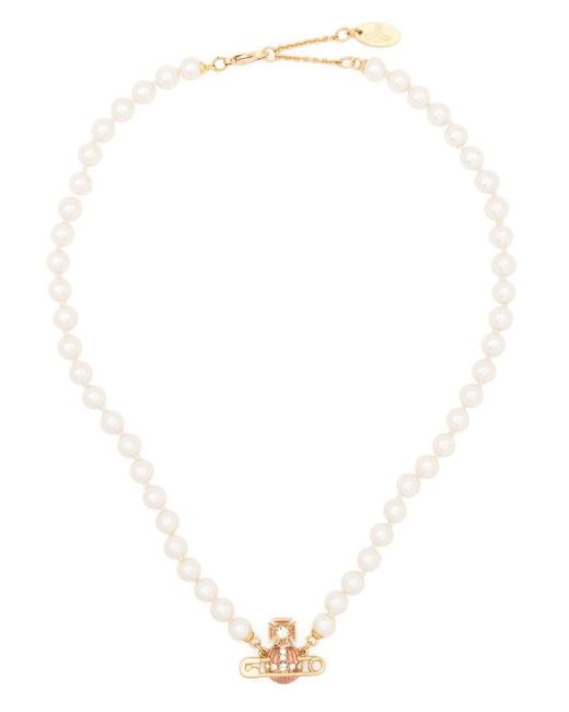 Collana con finte perle di Vivienne Westwood in White