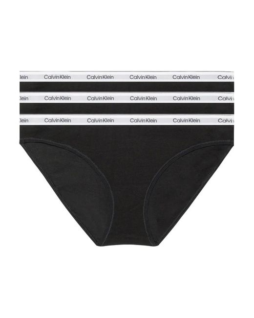 Pack de tres calzoncillos con logo en la cinturilla Calvin Klein de color Black