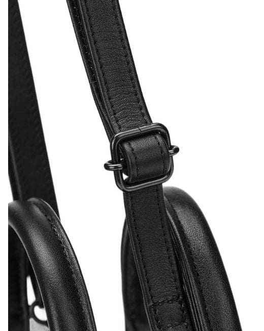 Y's Yohji Yamamoto Black Kiss-Lock Leather Tote Bag